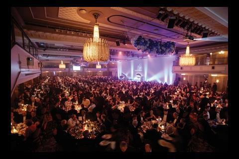 Nearly 1,200 guests filled the ballroom at the Grosvenor House hotel